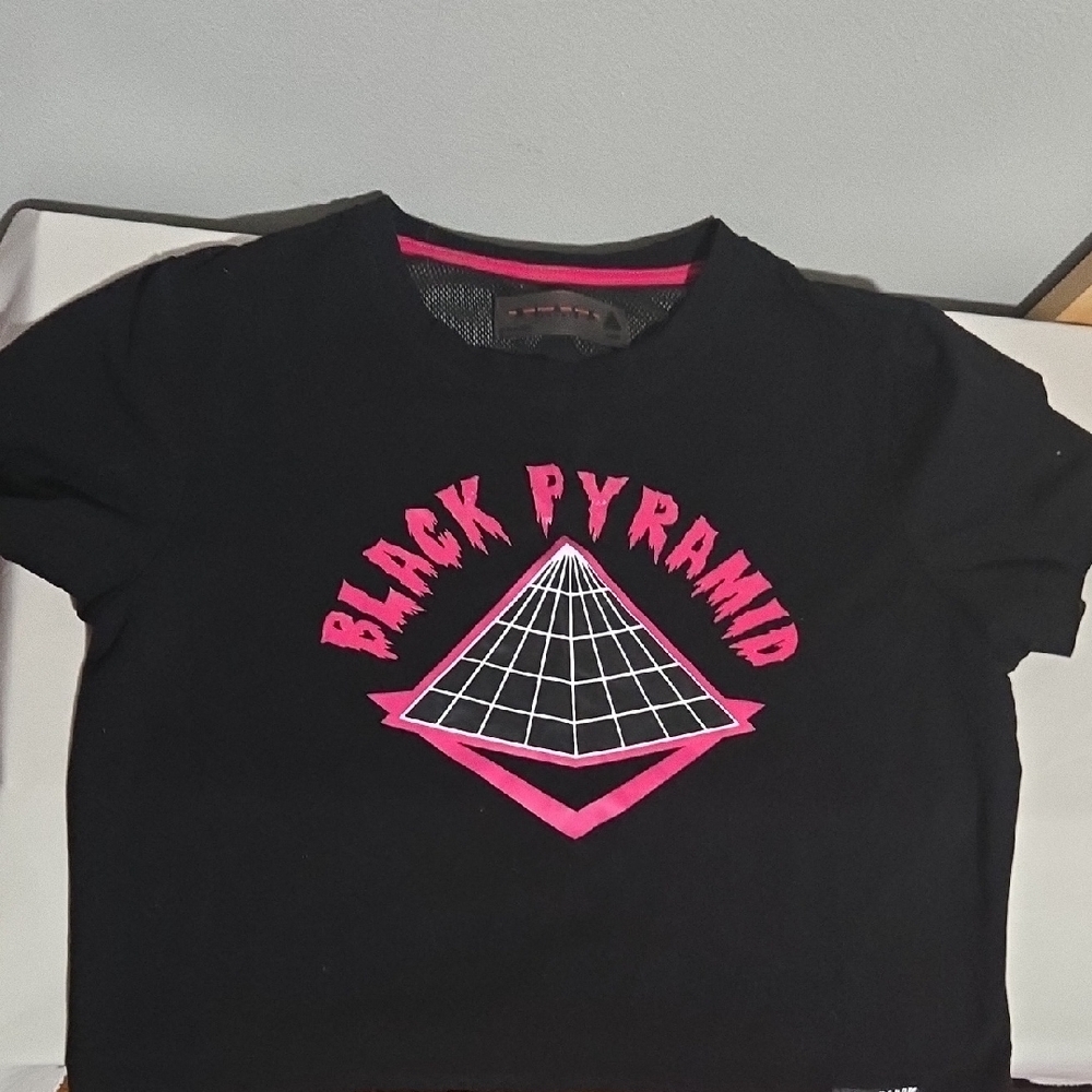 Black Pyramid  Black and Pink Graphic Tee